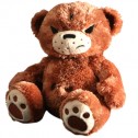 Oso de peluche con rostro enojado